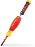Wiha Screwdriver with bit magazine PocketMax electric (red/yellow, 5 pieces)