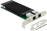 Delock PCI Express x4 Netzwerkkarte Gigabit LAN 2 x RJ45 mit PoE+ i350