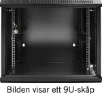 TOTEN 19" wall mounted cabinet , System Z, 15U, 600x600, glass front door, 60kg load, black / ZS66156001 / 19-Z6615