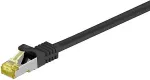 Goobay 2m RJ45 Patchkabel CAT 6A S/FTP (PiMF), 500 MHz, mit CAT 7 Rohkabel, schwarz LSZH halogenfrei, Kupfer