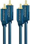 Clicktronic Casual Series - Audiokabel - RCA x 2 (M) bis RCA x 2 (M) - 10 m - doppelt abgeschirmtes Koaxialkabel