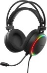 GENESIS SŁUCHAWKI NAUSZNE NEON 614 RGB USB Z MIKROFONEM PODŚWIETLENIE CZARNE