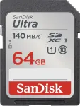 M&auml;lukaart SANDISK Ultra SDXC UHS-I 64GB 140MB/s SDSDUNB-064G-GN6IN