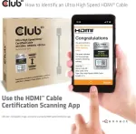 Club3D HDMI-Kabel A -> A 2.1 Ultra High Speed 10K HDR 1,5m retail