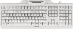 Klaviatuur CHERRY KC1000SC Tastatur Wired CH 1.80m +SmartCard wei&szlig;/grau