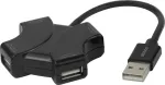DELTACO USB-A jaotur, 480 Mbps, 4x USB-A, must