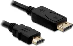 DELOCK DP wtyczka -> HDMI wtyczka bl 3m