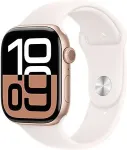 APPLE Watch Series 10 LTE 46mm Rose Gold Aluminiumgeh&auml;use mit Light Blush Sportarmband - M/L