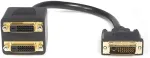 StarTech.com DVI-D auf 2x DVI-D 30cm Splitter Kabel - Dual Link DVI25 Y-Kabel - Stecker/2x Buchse - DVI-Adapter vergoldete Kontakte - Video-Verteiler - Dual Link - DVI - DVI-D (W) bis DVI-D (M) - 30.5 cm - abgeschirmt - Schwarz
