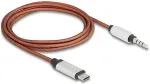 DeLOCK AUX Kabel USB Type-C&trade; Stecker zu Klinkenstecker 3,5 mm 4 Pin 1,2 m