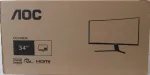 AOC SALE OUT. CU34B3E Curved 34" 3440x1440/21:9/300cd/m2/4ms HDMI, DisplayPort, USB, Audio out | Warranty 36 month(s) | DAMAGED PACKAGING