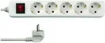 REV Socket line 5-fold 3,0 m w. switch white