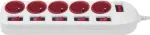 Maclean Power strip 5 socket with switches MCE204 R/