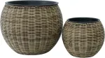 Home4you Lillepott WICKER D40xH32cm, helepruun