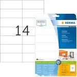 HERMA Premium - Permanent self-adhesive matte laminated paper labels - wei&szlig; - 105 x 42,3 mm - 350 Etikett(en) (25 Bogen x 14) (5057)