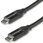 Startech .com USB-C auf USB-C Kabel mit 5A Power Delivery - St/St - 50cm - USB 2.0 - USB-IF zertifiziert - USB Typ C Kabel - USB-Kabel - USB-C (M) zu USB-C (M) - Thunderbolt 3 / USB 2.0 - 5 A - 50 cm - Schwarz