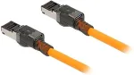 DELOCK RJ45 Netzwerkkabel mit USB Type-C&trade; Portfinder Funktion Self Tracing Cat.6A S/FTP 2 m orange