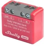 Shelly 1PM Mini Gen4 Smart switch Red