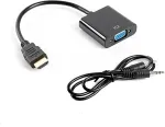 LAE Lanberg HDMI, Mini Jack 3.5 mm, VGA Adapter | AD-0017-BK | 20 m