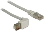 DELOCK Patchkabel gewinkelt RJ45 S/STP Cat6A 0.50m grau