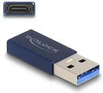Delock USB 10 Gbps Adapter USB Typ-A Stecker zu USB Type-C&trade; Buchse aktiv blau