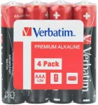 VERBATIM ALKALINE BATTERY AAA 4 PACK (SHRINK WRAP)