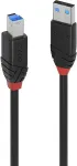 Lindy USB A 3.0 > USB B Active Cable Slim (black, 10 meters)
