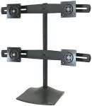 ERGOTRON DS100 Quad Monitor Desk Stand DS Series, 75 x 75, 100 x 100, Black, 813 x 381 x 178