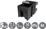 Solarix CAT6 UTP SXKJ-6-UTP-BK-NA quick-cut keystone Component Level and 4PPoE certification