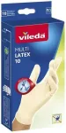 VILEDA Natural Latex gloves, size M/L, 10 pairs