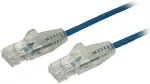 Startech .com 1 m Cat6-Kabel - Schlankes Cat6-Patchkabel - Blau - Snagless RJ45-Anschlusse - Gigabit-Ethernet-Kabel - 28 AWG - Patch-Kabel - RJ-45 (M) bis RJ-45 (M) - 1 m - CAT 6 - ohne Haken - Blau