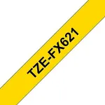 Brother TZE-FX621 label-making tape Black on yellow