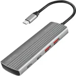 Logilink USB 3.2 Gen2 Hub, 7+1-port, 2x USB-A, 5x USB-C, PD 100W, aluminum