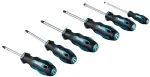 MAKITA screwdriver set E-10528, 6 pieces (black/blue, ergonomic, rubberized handle)