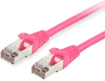 EQUIP Patchkabel Cat6 S/FTP 2xRJ45 50.00m pink LSZH Polybeutel