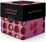 PURE CHOCOLATE Tr&uuml;hvlid PURE piima&scaron;okolaadi juustukoogi-vaarika, Kuubik, 12tk, 96g (Linnud), 2 tk