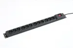 Armac Multi M12 | Power strip | surge protector, 12 sockets, 5m cable, black