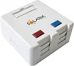 Solarix Modular socket for 2 keystones for surface mounting, white SXMO-2-0-WH