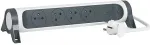 Legrand Extension cable 4x2PZ 1.5M, white-black