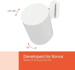 VOGELS Wall mount | Speaker Wall Mount for Sonos Era 100 | Tilt, rotate | Maximum weight (capacity) 7 kg | White