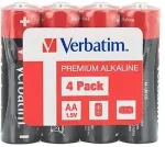 VERBATIM ALKALINE BATTERY AA 4 PACK (SHRINK WRAP)