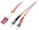 Lindy - Patch-Kabel - LC Multi-Mode (M) - ST multi-mode (M) - 15,0m - Glasfaser - 50/125 Mikrometer - OM4 - halogenfrei - violett (46355)