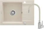 Deante Granit sink with tap, 1-bowl with drainer