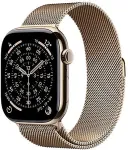 APPLE Watch Series 11 GPS + Cellular 46mm Gold Titanium Geh&auml;use mit Gold Milanese Loop - S/M