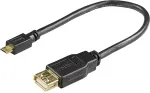 NONAME Kaabel DELTACO USB 2.0 "micro B-AF"OTG, 0.2m, must / USB-73-K