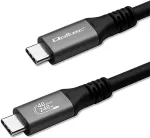 QOLTEC Thunderbolt 3 / Thunderbolt 4 USB Type-C kabel 1m Sort