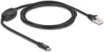 DeLOCK Kabel USB 2.0 Type-C Stecker zu 1 x Seriell RS-232 RJ45 Stecker 1,8 m schwarz