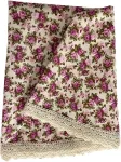 Home4you Laudlina LONETA NEW pitsiga, D170cm, lilla roos, 50% pol&uuml;ester, 50% puuvill, kangas 477