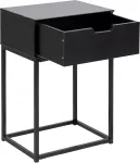 Home4you &Ouml;&ouml;kapp MITRA 40x30xH61,5cm, must/metall, MDF, metall
