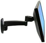 ERGOTRON 200 Series Wall Mount Arm - Befestigungskit (Wandbefestigung, Verl&auml;ngerungsarm, schwenkbare Wandhalterung) f&uuml;r LCD-Display - Stahl - Schwarz - Bildschirmgr&ouml;&szlig;e: bis zu 61cm (bis zu 61,00cm (24) ) - Montageschnittstelle: 100 x 100 mm, 75 x 75  ...
